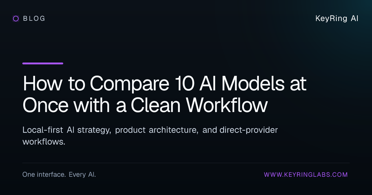 How to Compare 10 AI Models at Once with a Clean Workflow | KeyRing AI