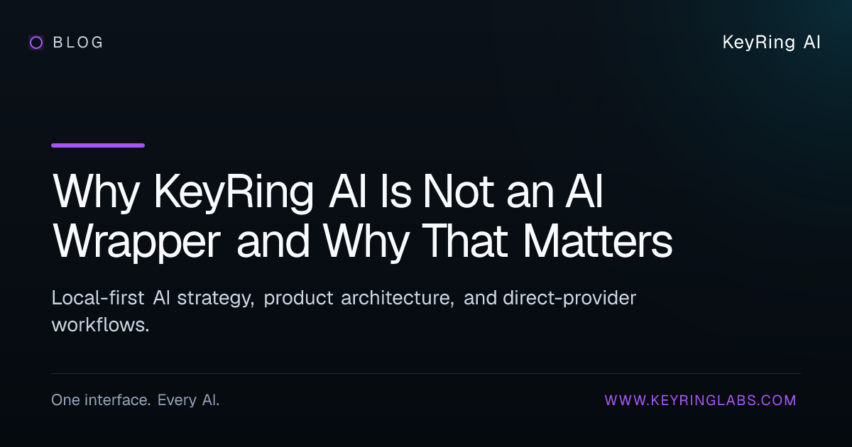 Why KeyRing AI Is Not an AI Wrapper and Why That Matters | KeyRing AI