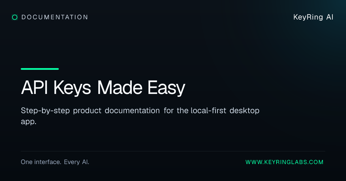API Keys Made Easy | KeyRing AI